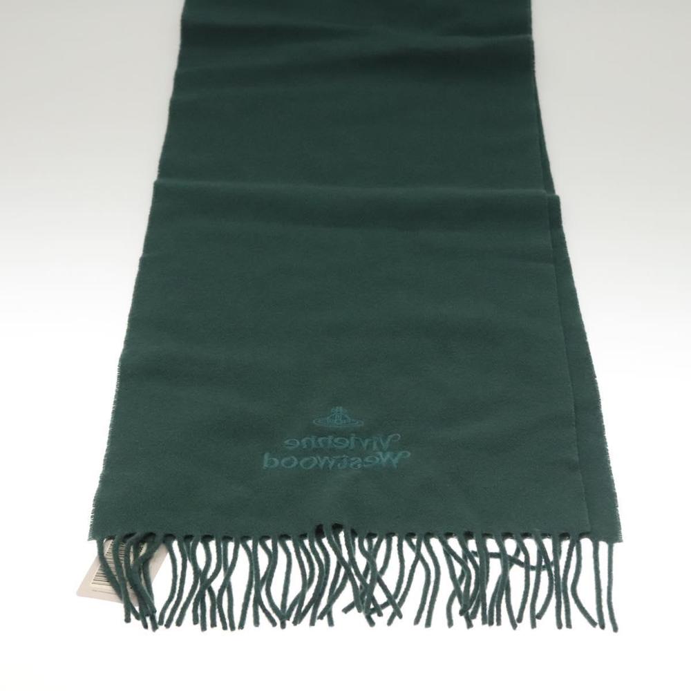 Vivienne Westwood Scarf Wool Green Auth am8369 - Picture 8 of 13